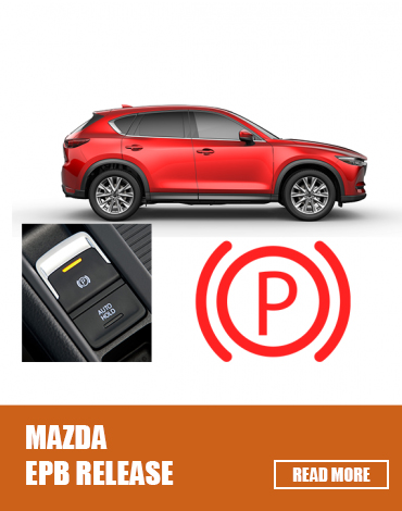 How to activate and deactivate Mazda electronic parking brake EPB maintenance mode